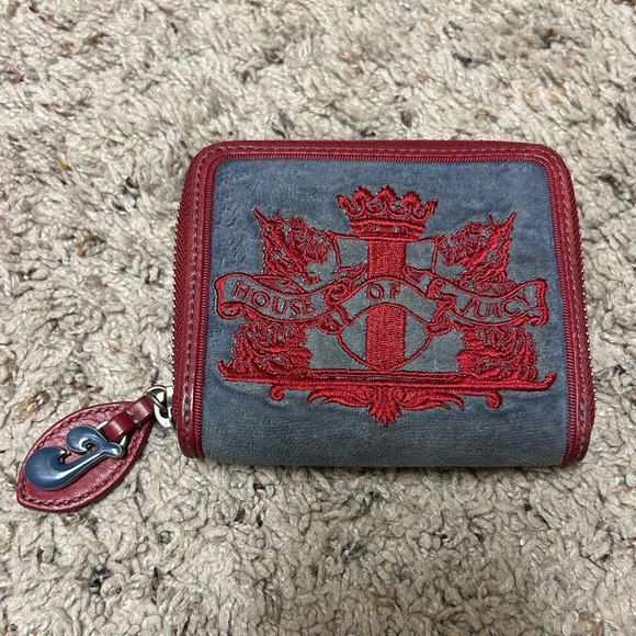 Juicy Couture Handbags - Juicy Couture Gray and Red Wallet